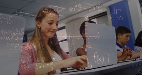 Young Students Learning Math with Technology in Classroom - Download Free Stock Images Pikwizard.com