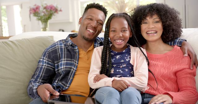 Happy African American Family Spending Quality Time on Couch - Download Free Stock Images Pikwizard.com