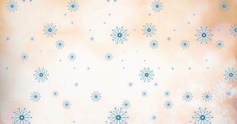 Snowflakes Gently Falling on Cream Winter Background