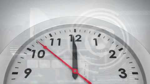 Conceptual Digital Clock with Data Technology Overlay