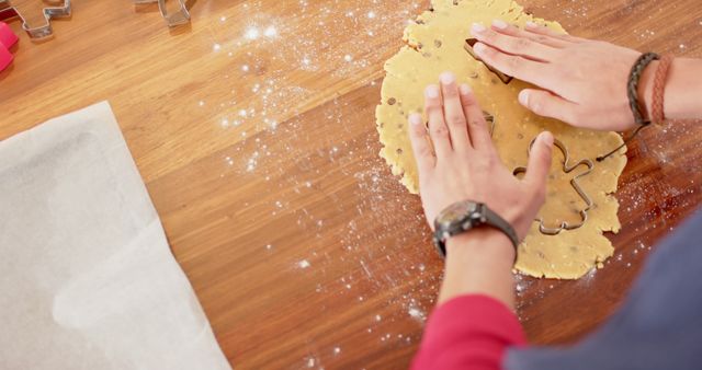 Person Making Bakery Themed Cookies with Cutters - Download Free Stock Images Pikwizard.com