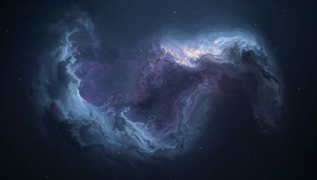 Stunning luminous nebula in deep space