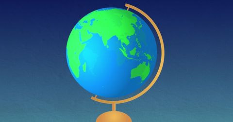 spinning globe on wooden stand against gradient background - Download Free Stock Images Pikwizard.com