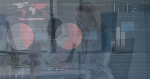 Businesswoman Analyzing Data on Laptop with Statistical Graphics - Download Free Stock Images Pikwizard.com