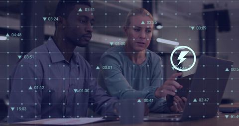 Diverse Team Collaborating with Data Network Overlay - Download Free Stock Images Pikwizard.com