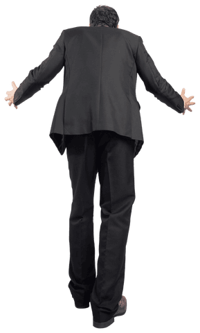 Transparent Angry Caucasian Businessman Gesture with Rebuke