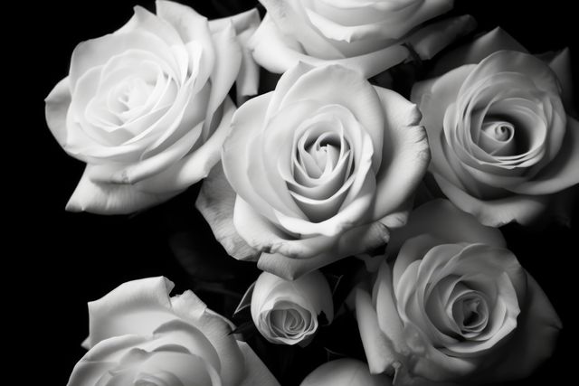 Beautiful Black and White Roses in Bloom - Download Free Stock Photos Pikwizard.com