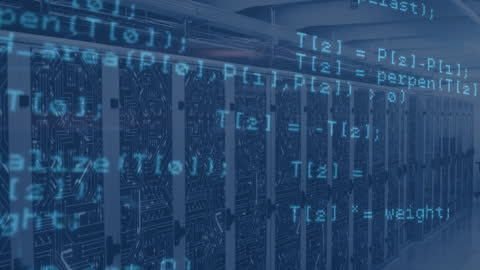 Digital Data Flow Over Advanced Computer Servers in Datacenter