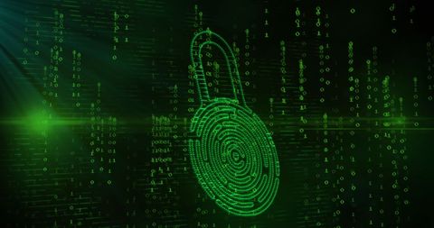 Digital Biometric Security with Green Code Overlay - Download Free Stock Images Pikwizard.com