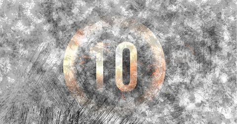 Abstract Number 10 on Distressed Grunge Background - Download Free Stock Images Pikwizard.com