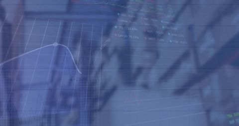 Dynamic financial growth graphs over city architecture