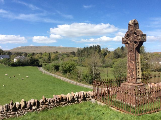 Celtic Cross Monument in Scenic Countryside - Download Free Stock Photos Pikwizard.com