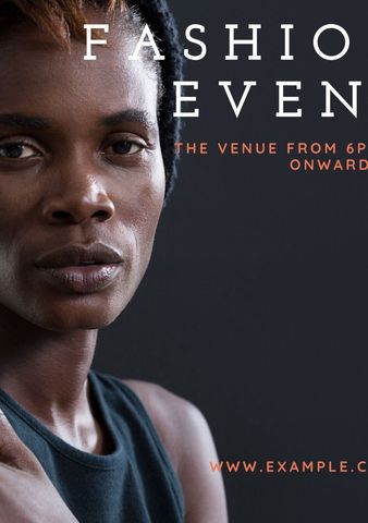 Elegant Fashion Event Invitation Featuring Confident Model - Download Free Stock Templates Pikwizard.com