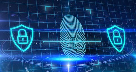 Biometric Fingerprint Security Technology Shields - Download Free Stock Images Pikwizard.com