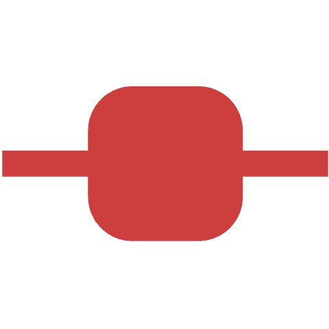 Red Abstract Shape on Transparent Background