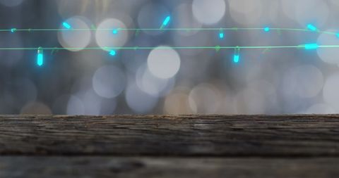 Magical Fairy Lights Twinkling Against Bokeh Background