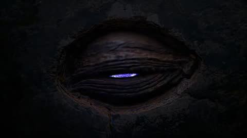 Futuristic Cybernetic Eye Receiving Power Signal in Bark