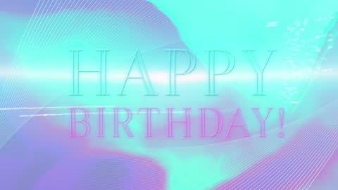 Animated Happy Birthday Wishes with Abstract Background
