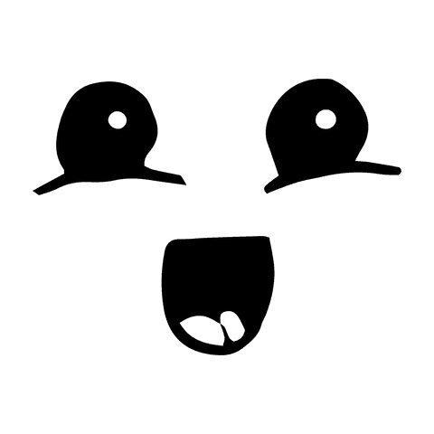 Smiling Happy Face Illustration on Transparent Background