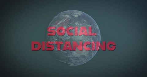 Social Distancing Concept with Globe and Text on Grey Background - Download Free Stock Images Pikwizard.com