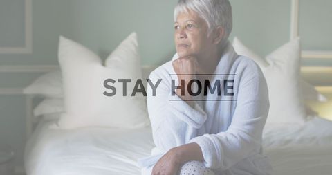 Senior Woman in Isolation During COVID-19 Pandemic