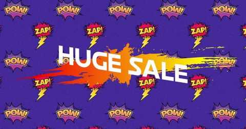 Retro Comic Pop Art Huge Sale Background Design - Download Free Stock Images Pikwizard.com