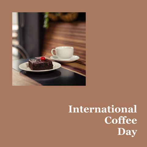 international coffee day celebration with dessert - Download Free Stock Templates Pikwizard.com