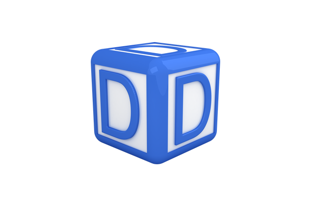 Digital Blue Letter D Cube on Transparent Background - Download Free Stock Videos Pikwizard.com