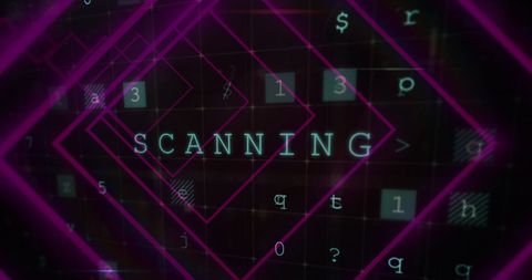 Digital Matrix with Neon Shapes Reflects Data Processing - Download Free Stock Images Pikwizard.com