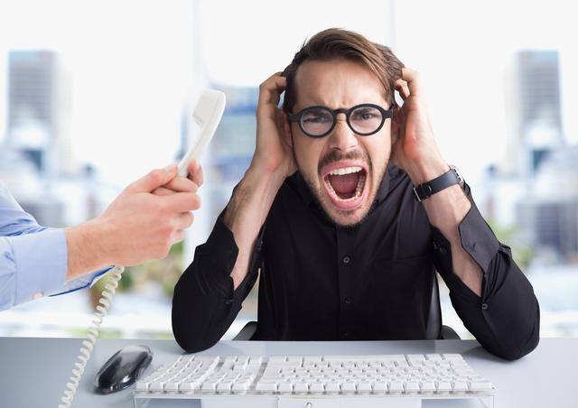 Frustrated businessman yelling in the office - Download Free Stock Photos Pikwizard.com