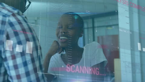 Futuristic Interface and Customer Support Meeting