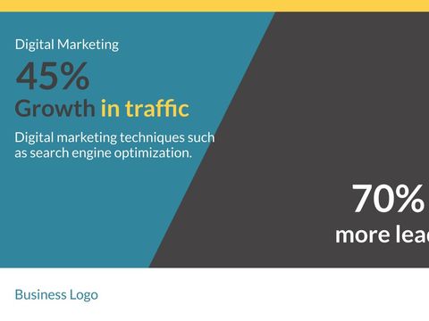 Digital Marketing Growth Presentation Slide with Statistics - Download Free Stock Templates Pikwizard.com
