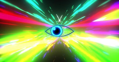 Eye Icon in Radiant Colorful Light Display - Download Free Stock Images Pikwizard.com