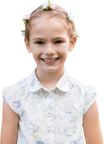 transparent portrait happy smiling girl floral dress - Download Free Stock Videos Pikwizard.com