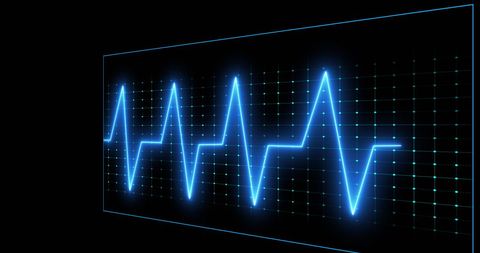 Abstract Cardiograph Display on Black Background - Download Free Stock Images Pikwizard.com