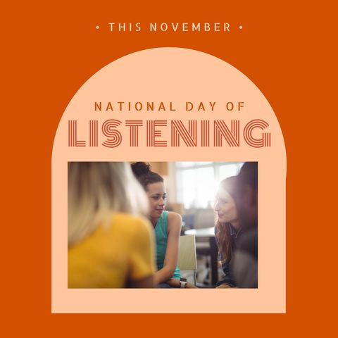 Celebrating National Day of Listening with Diverse Colleagues - Download Free Stock Templates Pikwizard.com