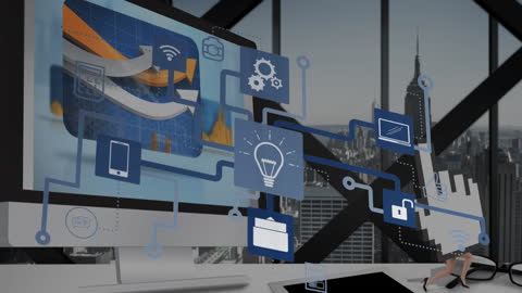 Digital Technology and Data Processing in Modern Office Setting