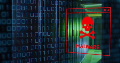 Cybersecurity Threats: Malware Warning Over Server Data - Download Free Stock Images Pikwizard.com
