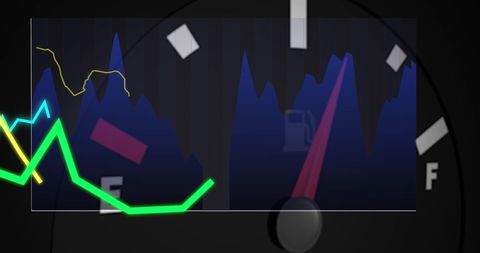 Data Analysis Overlay on Fuel Gauge Dashboard - Download Free Stock Images Pikwizard.com