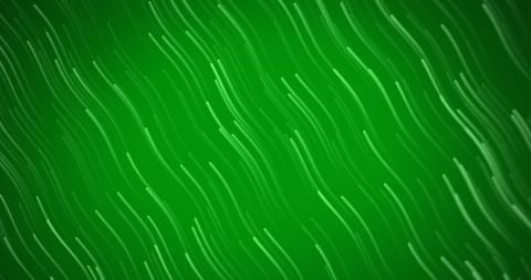 Dynamic flowing green light trails on vivid background