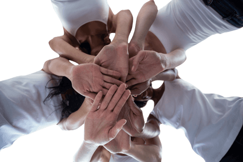 hands joining in a transparent unity circle outdoors - Download Free Stock Videos Pikwizard.com