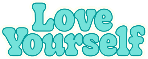 inspirational teal bubble letters 'love yourself' with transparent background - Download Free Stock Videos Pikwizard.com