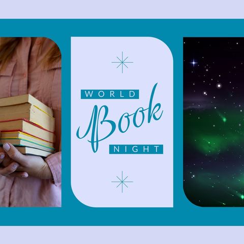 World Book Night Celebration with Books and Stars - Download Free Stock Templates Pikwizard.com