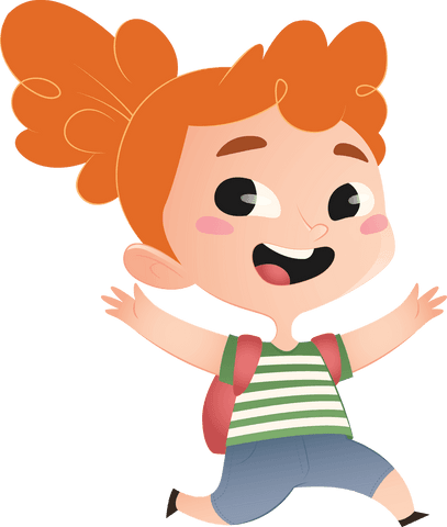 Happy Schoolgirl Running with Backpack on Transparent Background - Download Free Stock Videos Pikwizard.com