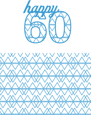 Celebratory 60th Birthday Card Design with Geometric Motifs on Transparent Background - Download Free Stock Videos Pikwizard.com