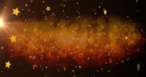 Golden Glowing Starry Background with Glitter - Download Free Stock Images Pikwizard.com