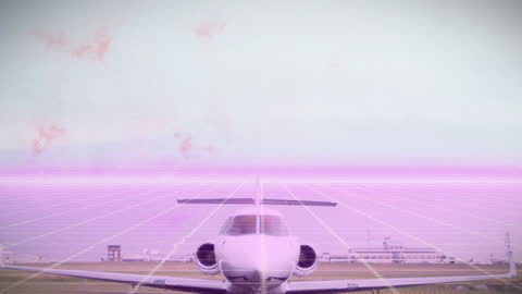 Animated Shapes and Global Travel Connection Concept