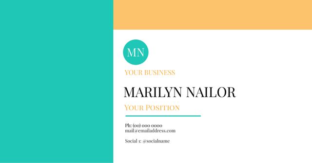 Minimalist Business Card Template with Bold Color Block Design for Networking - Download Free Stock Templates Pikwizard.com