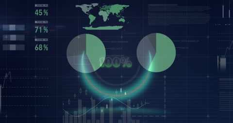 Futuristic Data Visualization Technology Interface