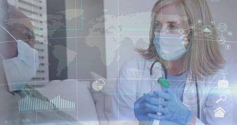 Doctor Consulting with Patient Using Advanced Digital Tools